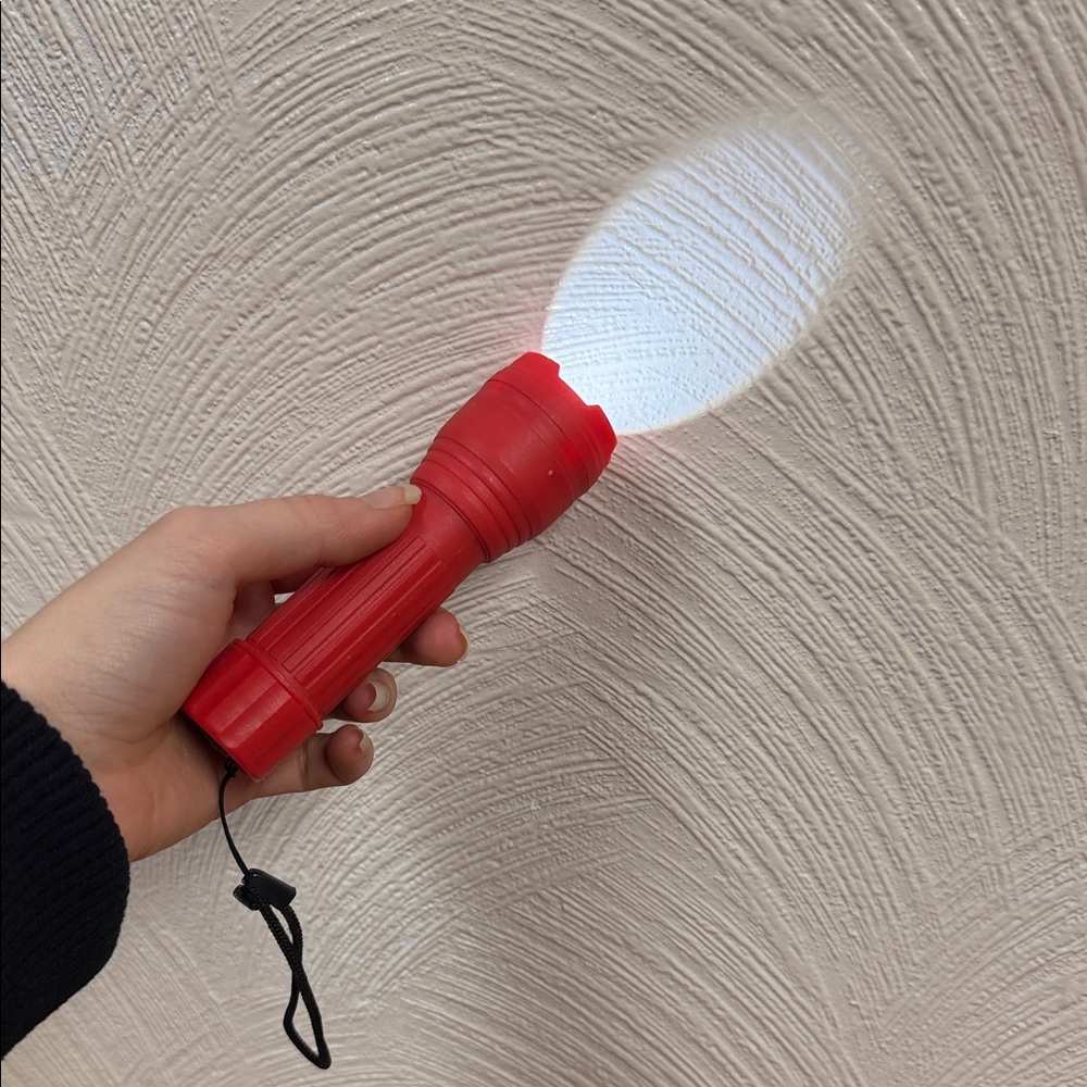 Red Flashlight with Wrist Strap